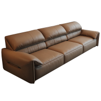 虔度现代简约布艺三人沙发大户型客厅家居多功能可调节头枕高性价比设计