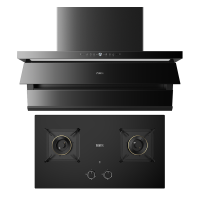 万家乐 抽油烟机 烟灶套装 28.5立方大风量挥手智控纳米暴风洗油烟机灶具套装K9R2+KV063B天然气