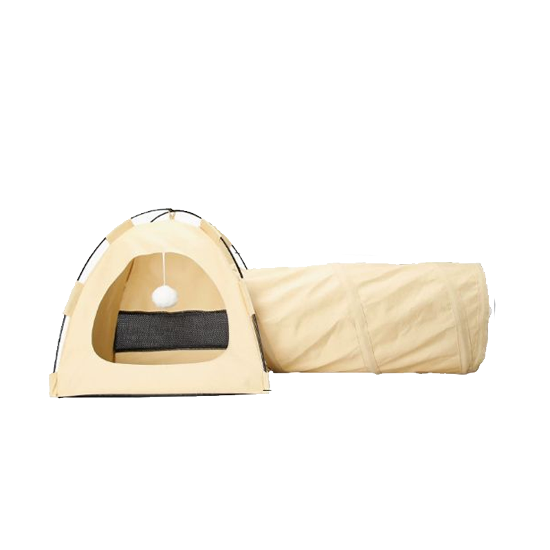 喵艺坊四季通用封闭式可拆洗隧道帐篷窝40*82*38