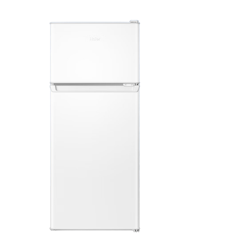 海尔轻尚双门冰箱BCD-123GHTMZ0WV 2级能效四星级29升冷冻室冰雪白净味杀菌手动除霜