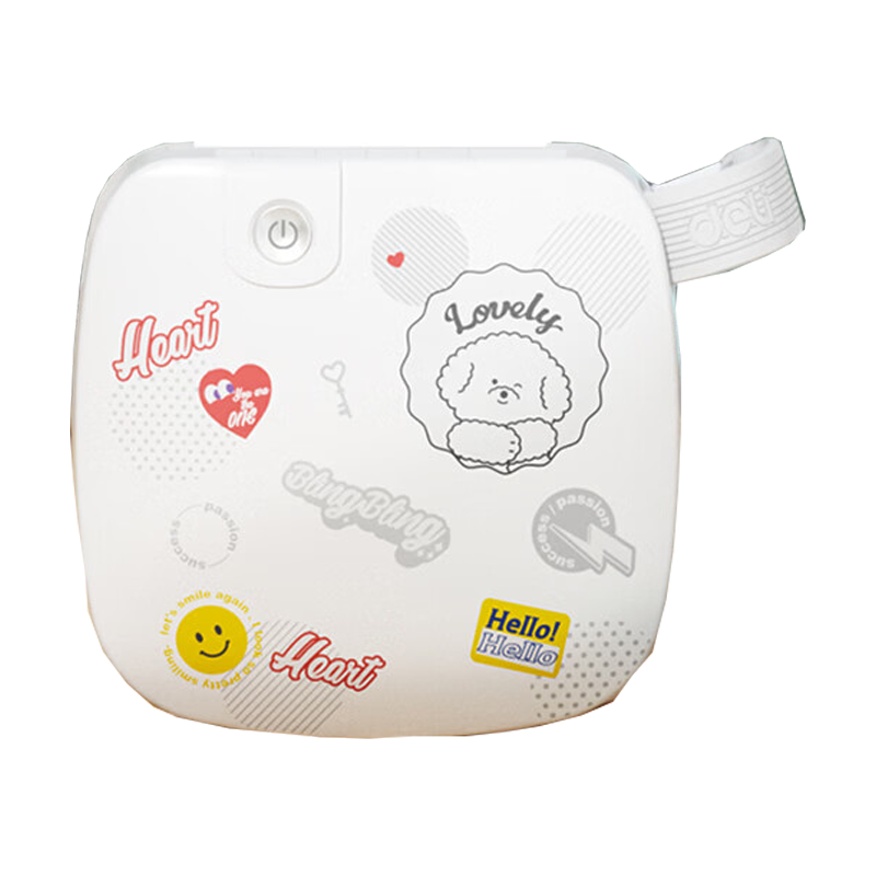 得力(deli)GE221错题打印机白色 便携式热敏标签打印机 2英寸300dpi超清款