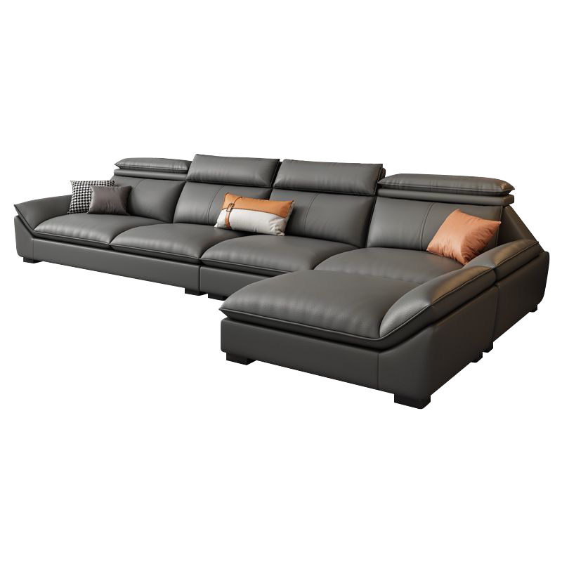 虔度现代简约皮质三人沙发大户型客厅家具高性价比头层牛皮耐脏易打理