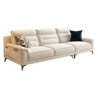 虔度极简北欧布艺三人沙发大户型客厅现代简约家居多功能可拆洗设计宽大舒适耐用