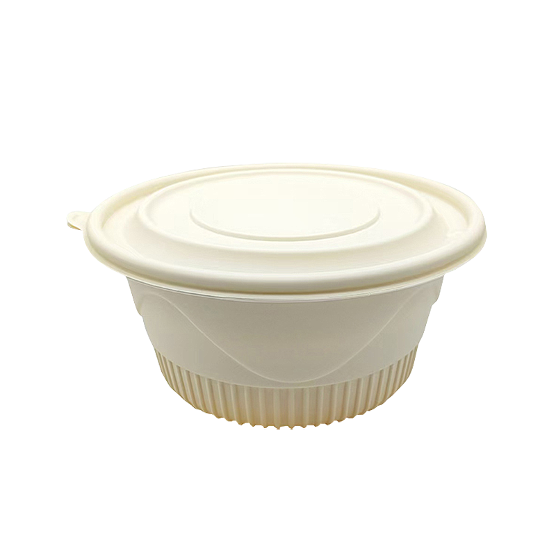 DERUIMAN一次性可降解圆餐盒360ml饭盒外卖打包盒