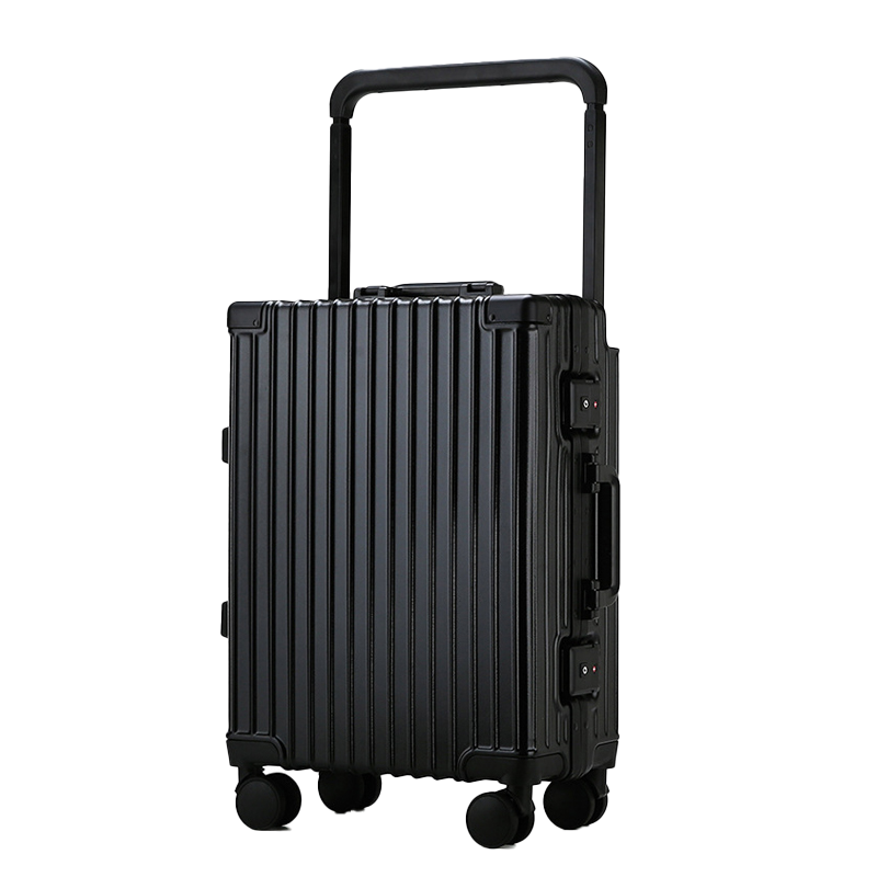 三人居旅行箱拉杆箱行李箱黑色24寸SRJ113/套