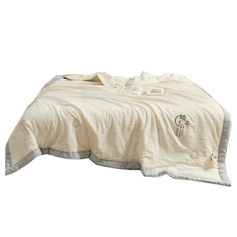 洁丽雅被子180*220cm大豆纤维夏被空调被舒适透气新月白CP1208
