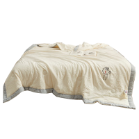 洁丽雅被子180*220cm大豆纤维夏被空调被舒适透气新月白CP1208