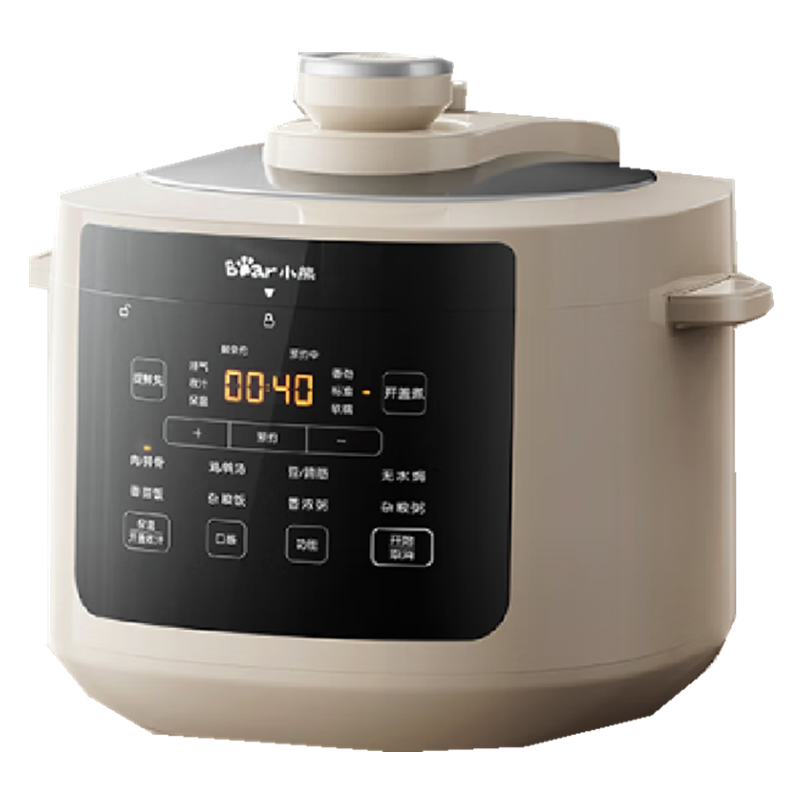 小熊(Bear)电压力锅5L大容量家用多功能电高压锅聚能黑晶瓷釜煲汤电火锅电煮锅微电脑可开盖煮涮火锅 YLB-N50J3