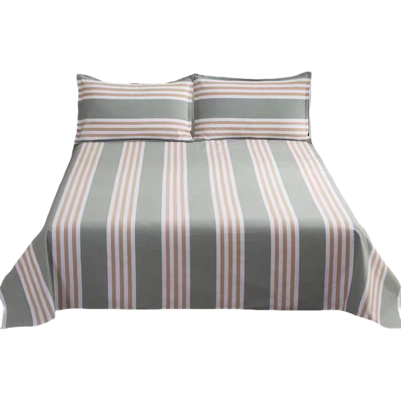 知布家 粗布双人床单 200*230cm 条