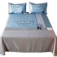 天琴凉席三件套245*250cm柔软舒适鹿鸣之语冰丝提花TQ-Q69