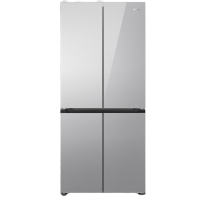 海尔十字对开门冰箱 BCD-500WGHTDEDSWU1 500升1级能效秘境银钢化玻璃面板双循环变频自动除霜