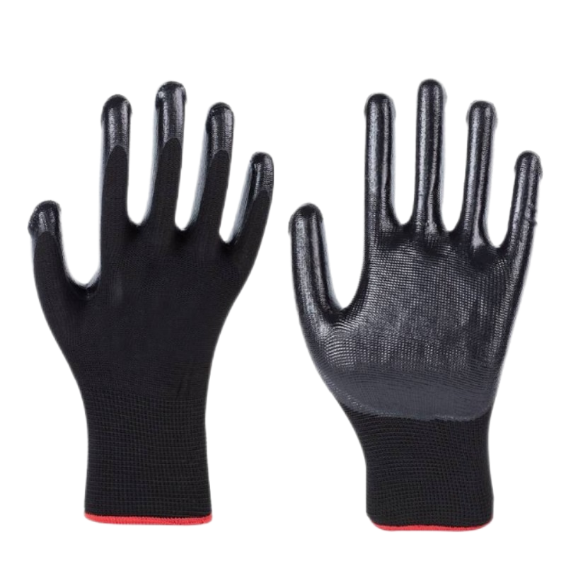 卓凡舒 13针红纱黑丁晴手套 均码 双