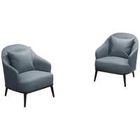 戴劲洽谈桌椅轻奢酒店会所接待区沙发椅简约休闲洽谈沙发一桌两椅蓝色