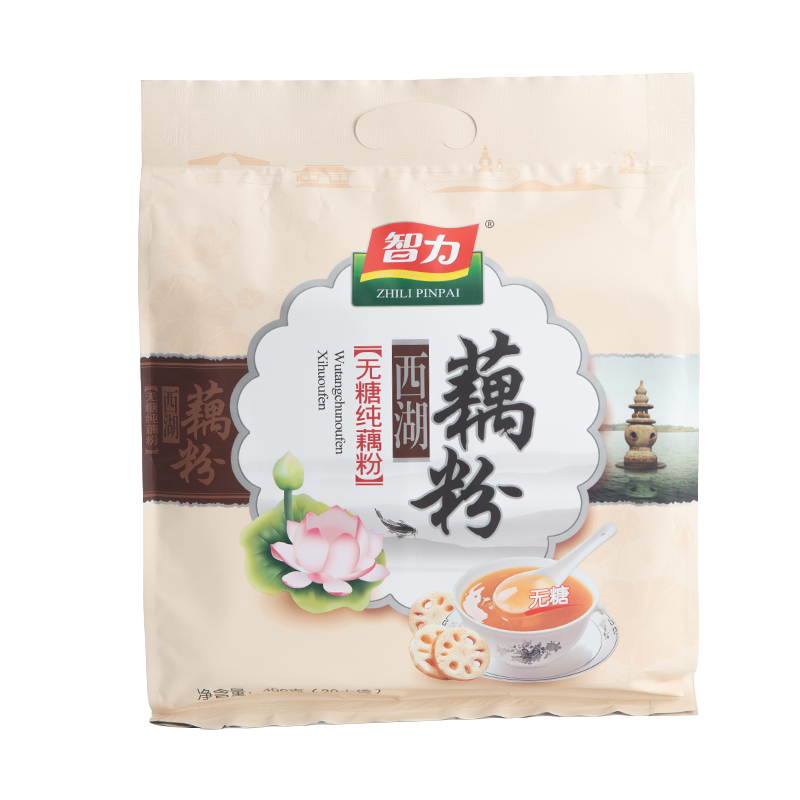 智力无糖纯藕粉400g无添加天然手工正宗西湖特产莲藕粉早餐小袋装