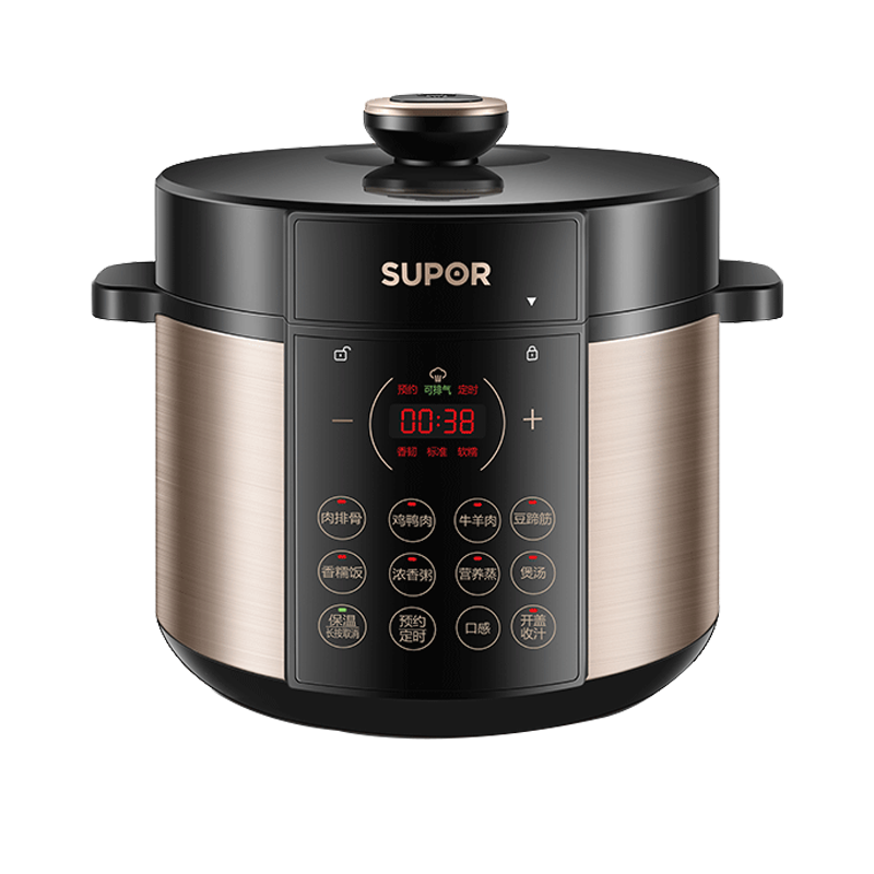 苏泊尔(SUPOR)电压力锅高压锅一锅双胆智能5升家用多功能煮饭煲汤锅2-8人25分钟快速饭可炖整鸡 50YC9086