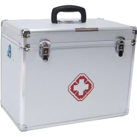 老房太太 铝合金框架急救箱 18寸 双层收纳箱 带锁医药箱 手提背带两用 L289/个