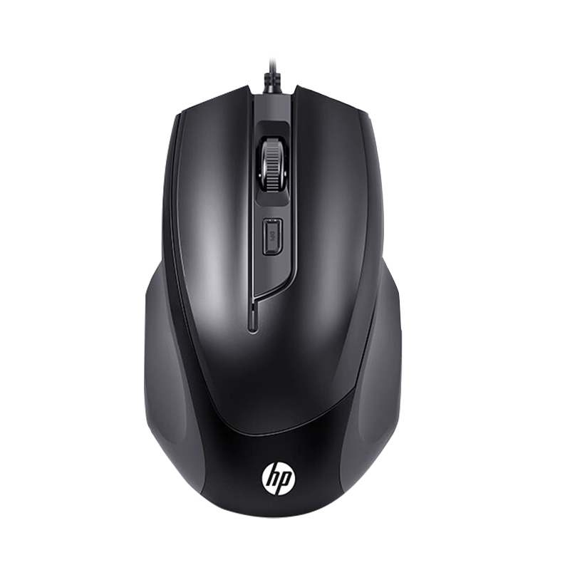 惠普(HP)M150有线鼠标办公商务USB接口 笔记本电脑台式机适用 黑色[有声版]