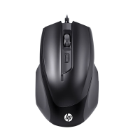 惠普(HP)M150有线鼠标办公商务USB接口 笔记本电脑台式机适用 黑色[有声版]