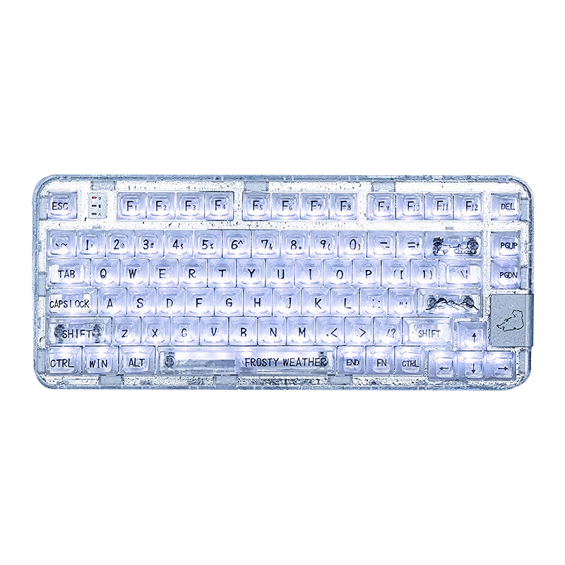 coolkiller北极熊CK75全透明机械键盘三模客制化蓝牙无线游戏电竞冰刃轴 段落轴