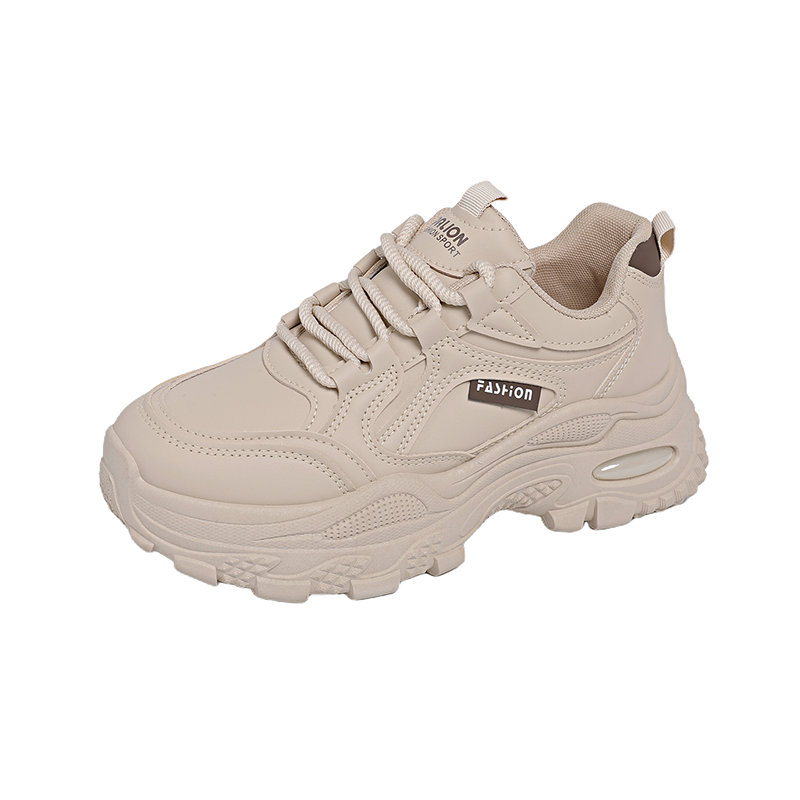 La Chessiers老爹鞋女鞋春秋新款网面透气厚底百搭低帮鞋休闲运动休闲鞋