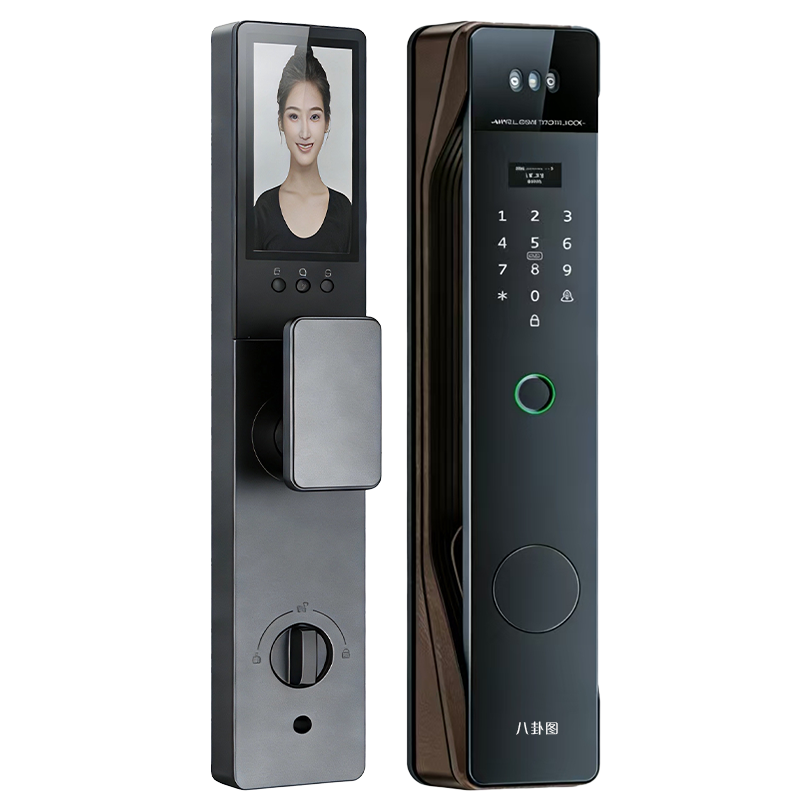 八卦图智能门锁FDY-F09 3D人脸识别掌静脉电子猫眼主被动可视对讲远程开锁