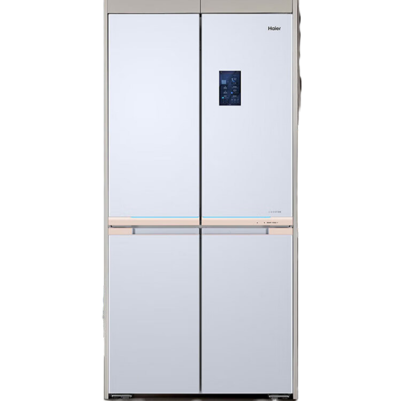 海尔十字对开门冰箱BCD-618WLHTD2IS4U1 618升三星级变频钢化玻璃净味杀菌自动除霜