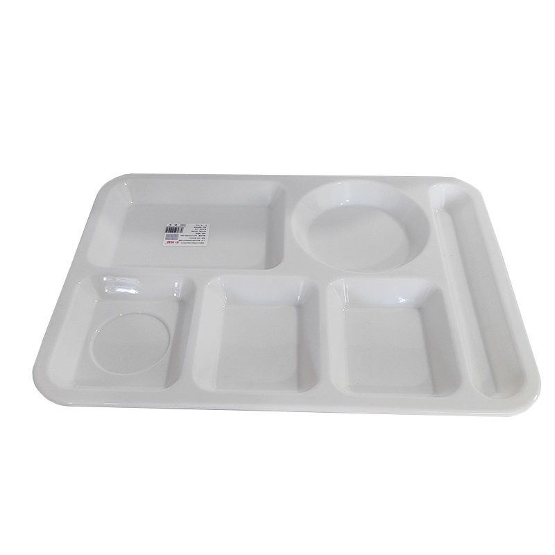 炯毅 快餐盘密胺瓷学生食堂分格餐盘商用密胺餐具自助学校 密胺瓷餐盘 490g 个