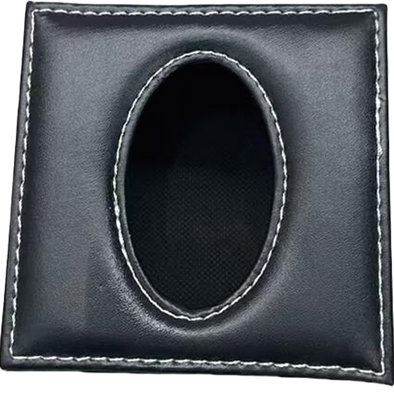 老房太太 抽纸盒纸巾盒 11.5*11.5*7.5cm 皮质皮革 收纳盒 餐巾纸盒 F65/个