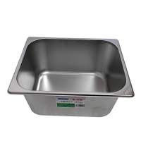 炯毅 不锈钢方盆餐盆商用份数盆1/2分餐盆打菜盆 份数盆304 325*265*150mm 个