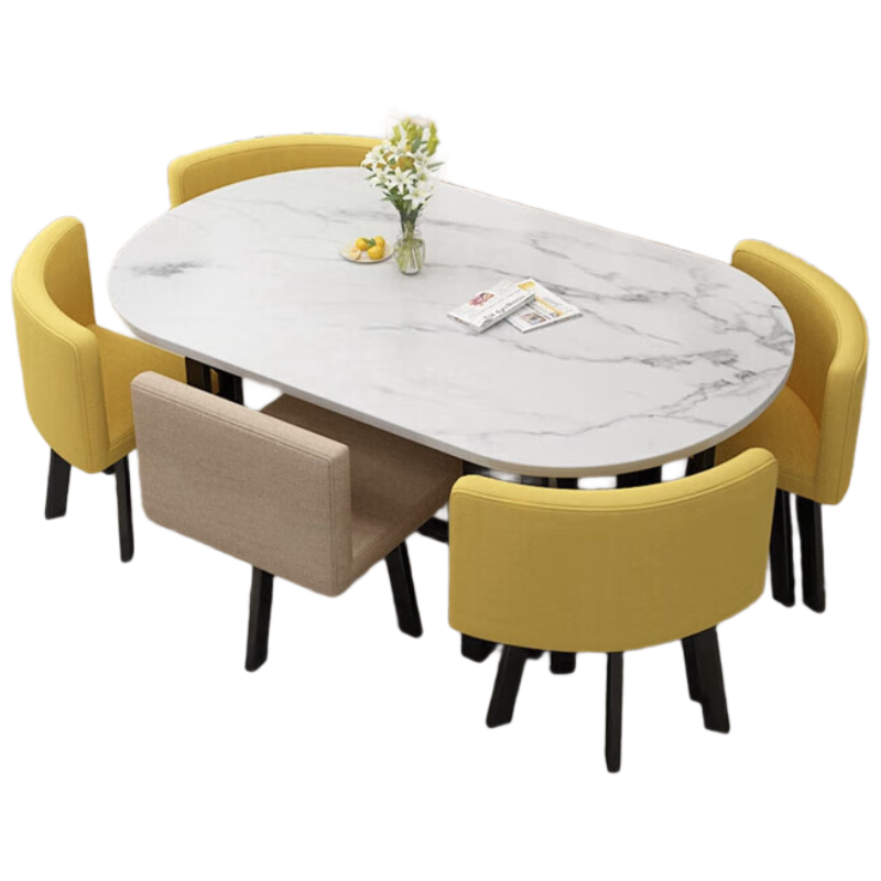 戴劲长方形办公会议洽谈接待休闲桌椅组合培训休息区洽谈桌卡其金