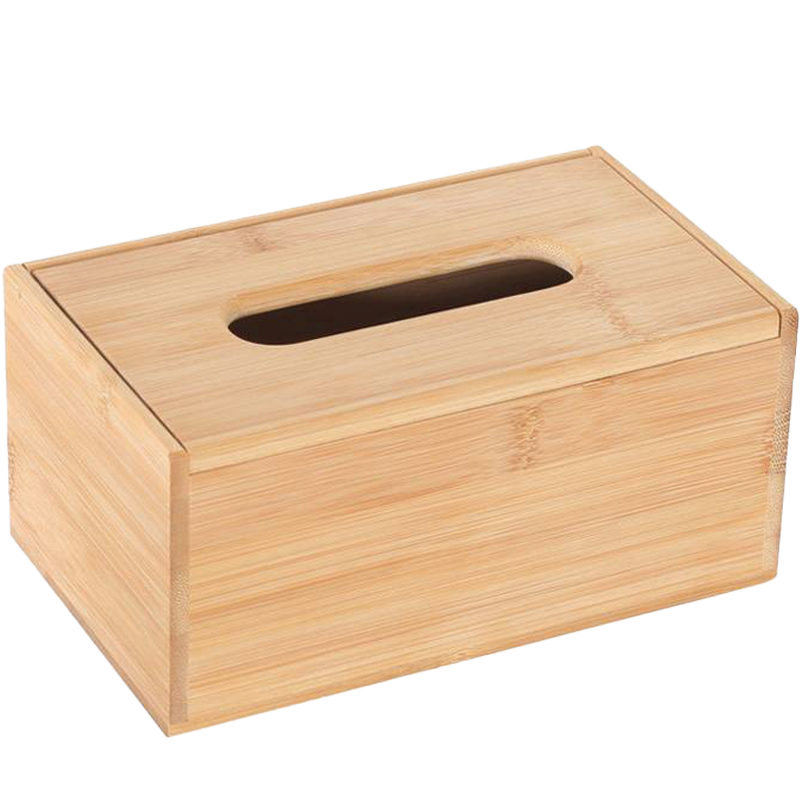 老房太太 抽纸盒纸巾盒 18.5*12*10cm 竹子材质 收纳盒 餐巾纸盒 F62/个