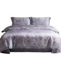 洁丽雅四件套手感细腻丝滑软糯贴身新疆长绒棉高奢天丝印花套件JLY-YHK608