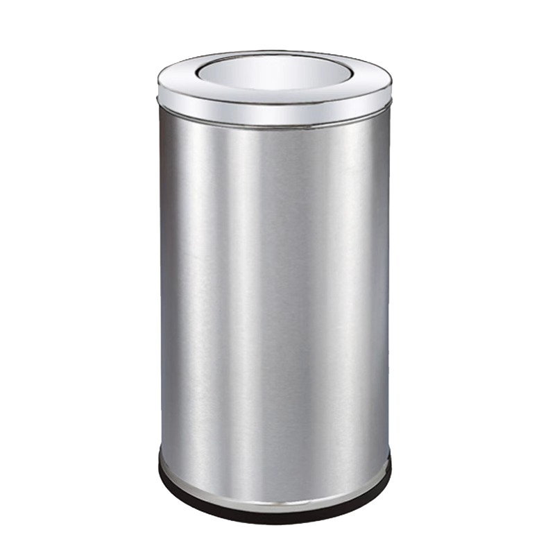 老房太太 不锈钢垃圾桶 港式垃圾桶 圆形大号 翻盖/直投式 开口方式可备注 L240/个