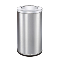 老房太太 不锈钢垃圾桶 港式垃圾桶 圆形大号 翻盖/直投式 开口方式可备注 L240/个