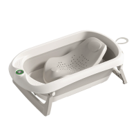 小沐马婴儿洗澡盆宝宝小孩子可坐躺托沐浴盆加大浴盆+护脊浴架