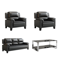 铭思达皮艺沙发1+1+3+茶几套
