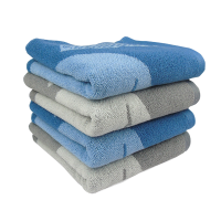 莺歌精梳极限32股秋韵毛巾75*35(灰,蓝二色随机120g独立包装)条