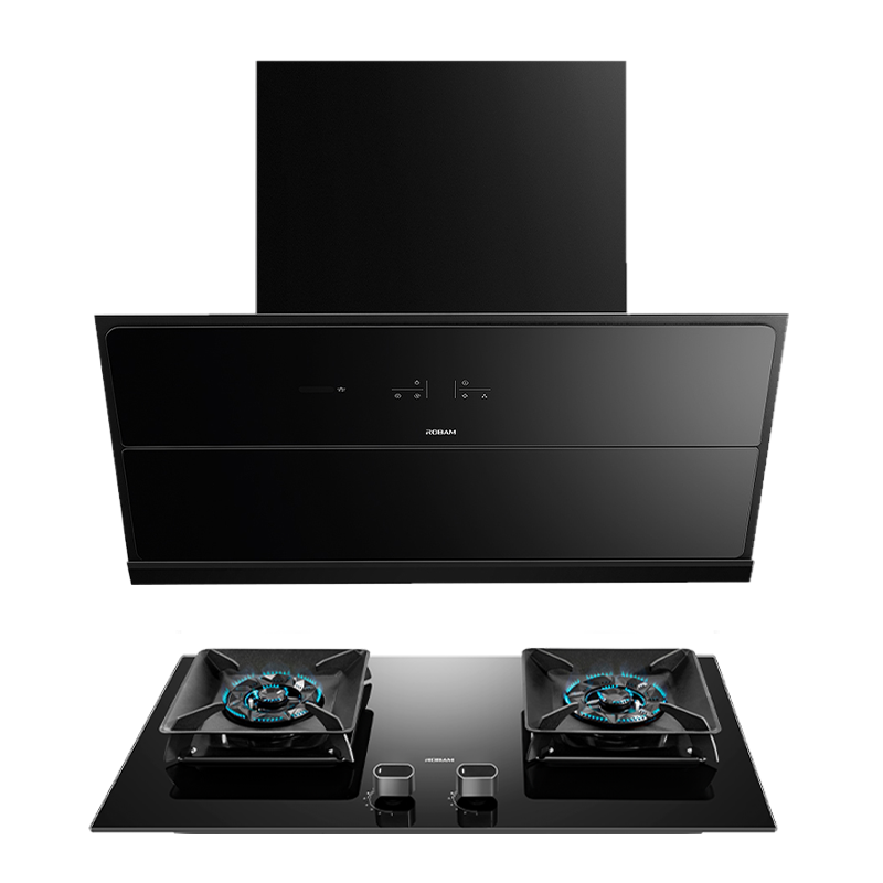 老板(ROBAM)侧吸烟灶套餐 25m³油烟机灶具套装 烟灶套装 烟机灶具28X6ST+57B5X天然气 28D7S同款