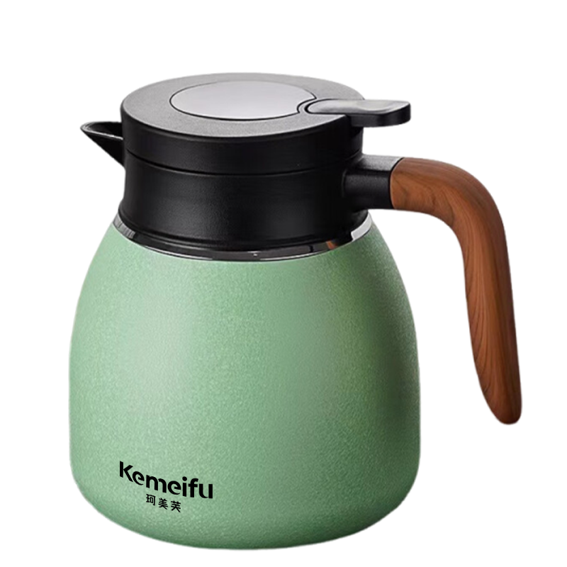 珂美芙 316不锈钢内胆水壶 绿色1000ml 个