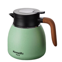 珂美芙 316不锈钢内胆水壶 绿色1000ml 个