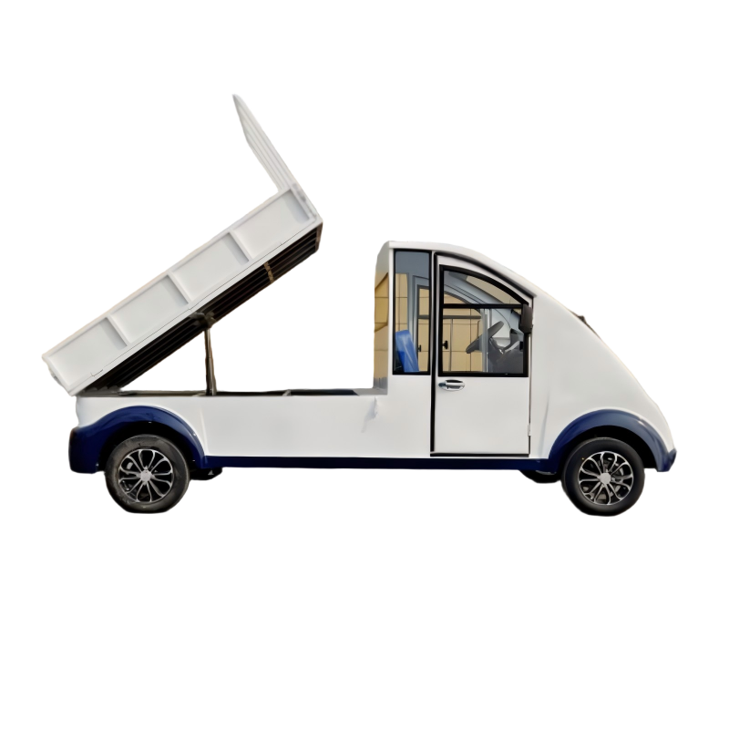 德武军恒电动巡逻车皮卡2座四轮厢货车景区搬运车校区物业可升降拉货车