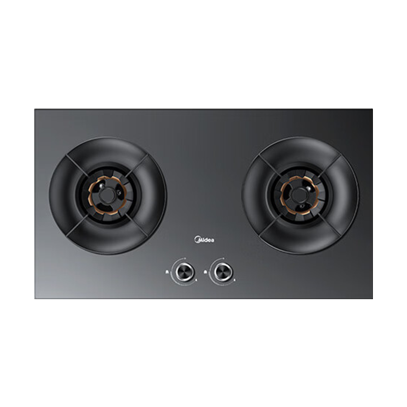 美的燃气灶天然气 双灶具Q529L-G 家用5.2kW猛火聚能灶台嵌两用 搪瓷易打理 高能效灶 节能灶