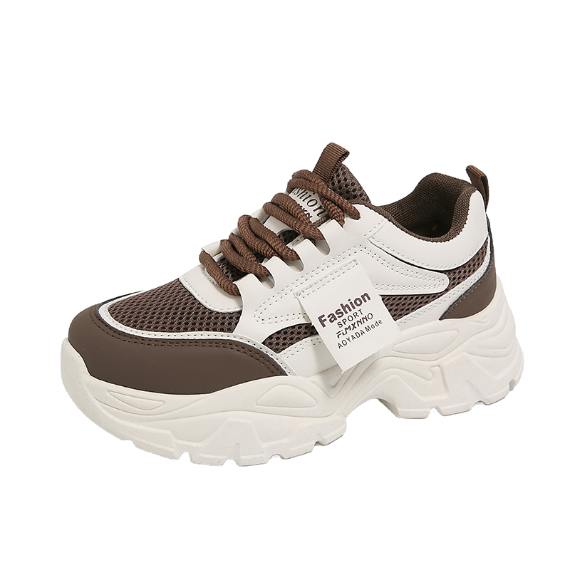 La Chessiers老爹鞋女春秋新款ins潮百搭时尚透气运动鞋厚底休闲鞋女鞋潮鞋