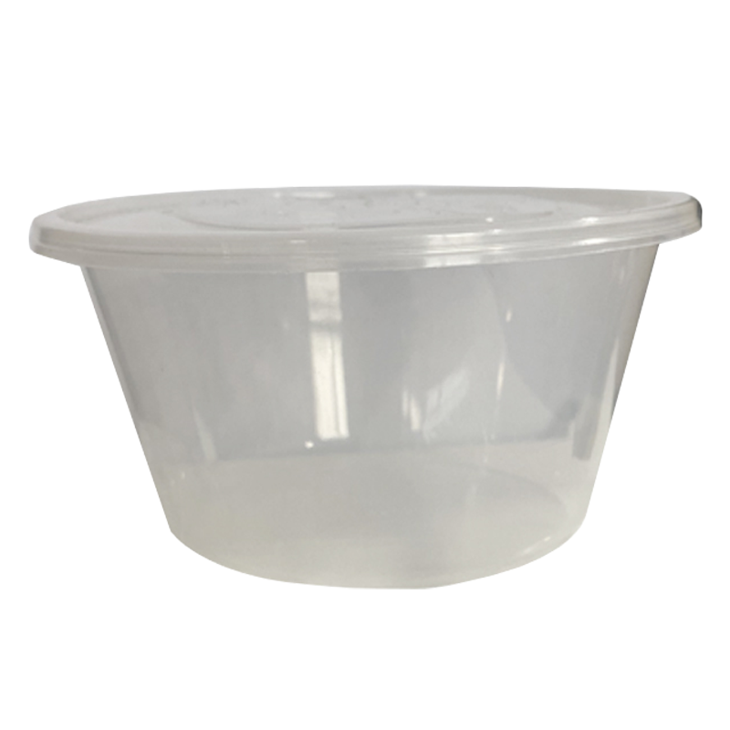 炯毅 一次性餐盒塑料快餐盒 带盖打包盒 一次性1250圆餐盒1250ml 200套/箱