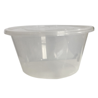 炯毅 一次性餐盒塑料快餐盒 带盖打包盒 一次性1250圆餐盒1250ml 200套/箱