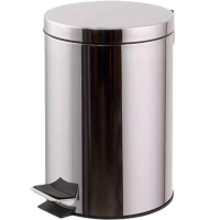 老房太太 垃圾桶 5升 21*28cm 不锈钢垃圾箱翻盖脚踏 办公室垃圾桶 卫生桶 L102/个