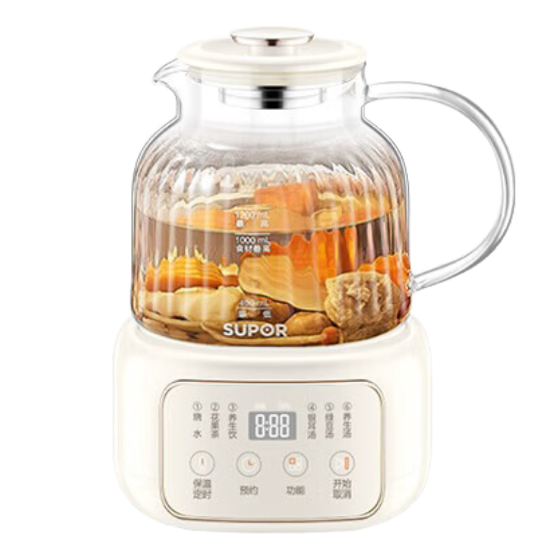 苏泊尔(SUPOR)纯钛养生壶1.5L 煮茶壶烧水壶 316L不锈钢恒温煮茶器大滤网电热水壶保温 SW-15YQ61