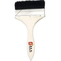 老房太太 加厚油漆刷扁油刷 5寸115mm毛宽 纯黑猪鬃毛刷子 猪毛刷 木柄涂料刷 除尘 F05/把