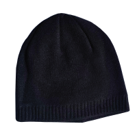 炯毅 冬季毛线帽加绒保暖棉帽户外骑车防寒防风帽针织冷帽 帽子 黑色 均码 个