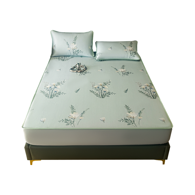 伊伊爱 凉感香草印花凉席床笠款三件套